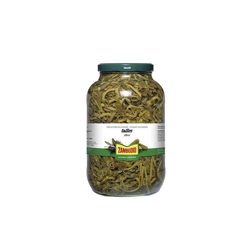 Stems in vinegar Gallon Jars