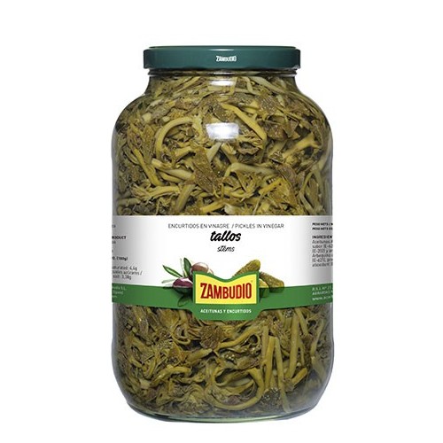 Stems in vinegar Gallon Jars