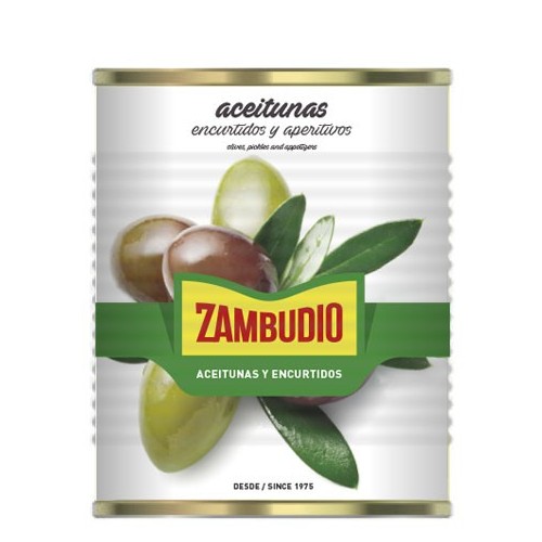 Pitted olives with cucumber Tin 10 Kg