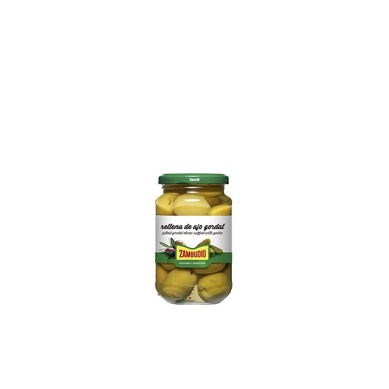 Manzanilla stuffed with garlic A-370 Jars pack 12 units