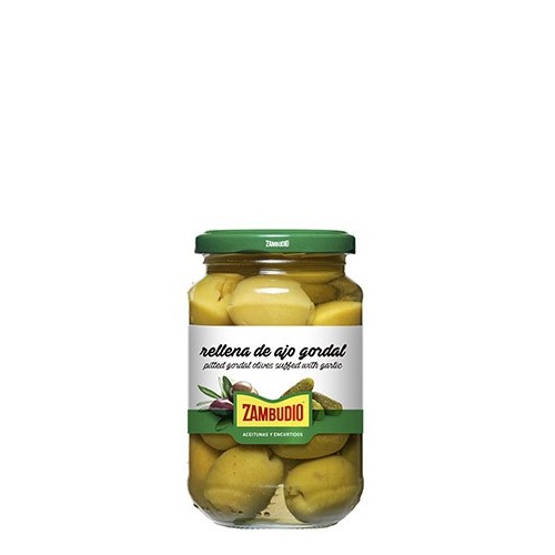 Manzanilla stuffed with garlic A-370 Jars pack 12 units