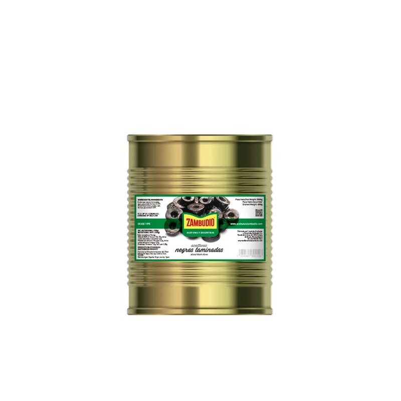 Olives Roulées Noires Tin 10 Kg