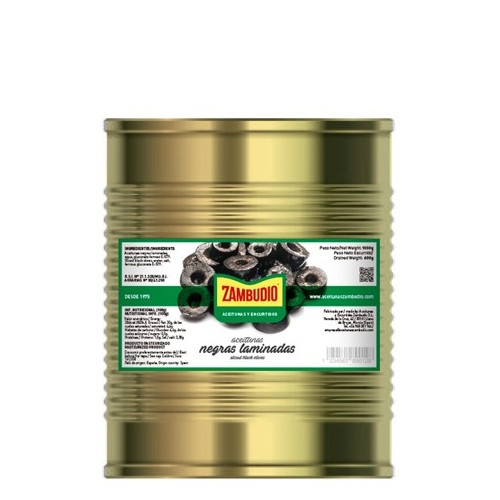 Olives Roulées Noires Tin 10 Kg