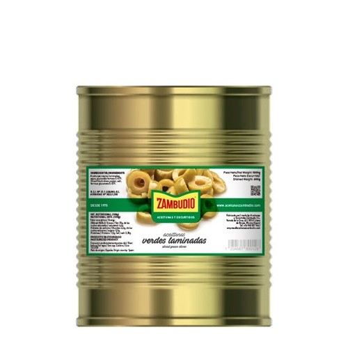 Sliced Green Olives  Tin 10 Kg