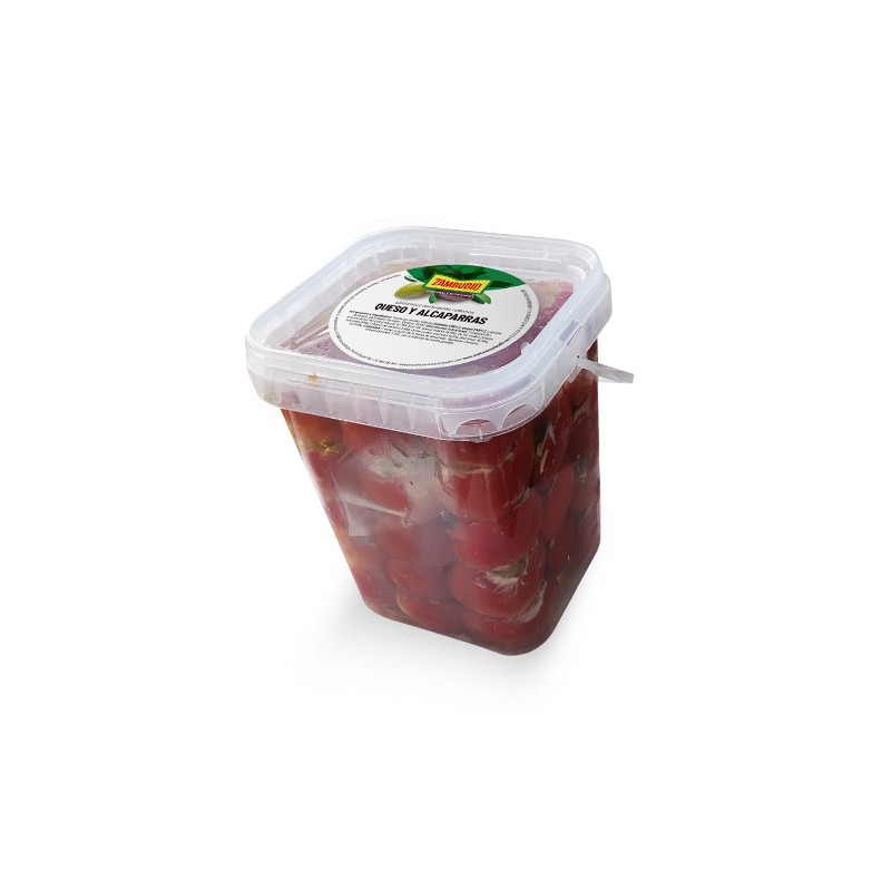 Pimientos Cherry rellenos de queso y alcaparra Cubo 1kg