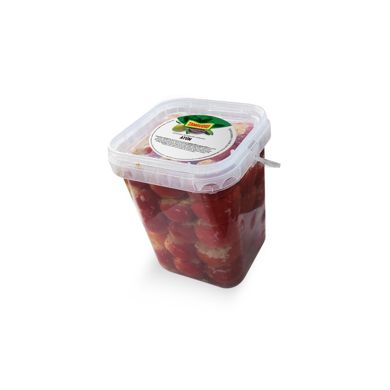 Pimientos Cherry rellenos de atún Cubo 1kg