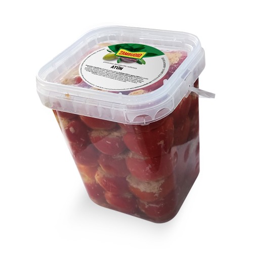 Pimientos Cherry rellenos de atún Cubo 1kg