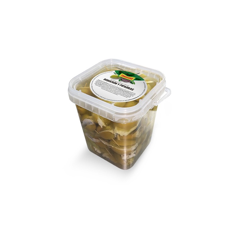 Cubo 2 Kg Gordales Rellenas de boquerón y guindilla dulce