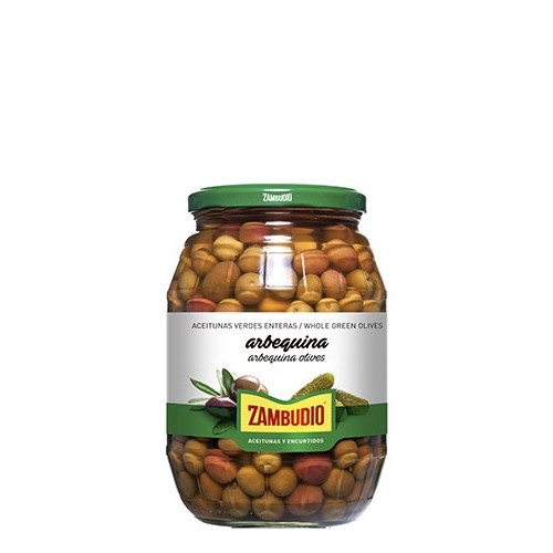 Arbequina Olives Small Barrel Jars pack 6 units