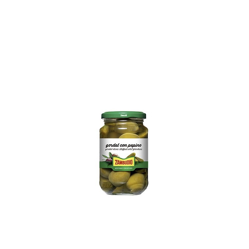 Pitted Gordal with cucumber A-370 Jars pack 12 units