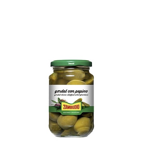 Pitted Gordal with cucumber A-370 Jars pack 12 units